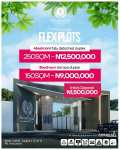 150 and 250 SQM available for sale at Bellini Lagos the wellness republic 