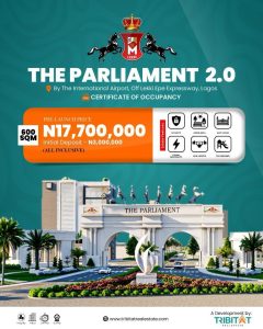 The Parliament 2.0 - Affordable Plots of Land for Sale Along Lekki-Epe Expressway Lagos. Land banking real estate investment opportunity in Lagos 