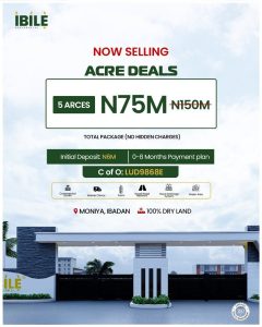 5 Acres plots of land for sale at Ibile Moniya Ibandan Oyo State Nigeria 