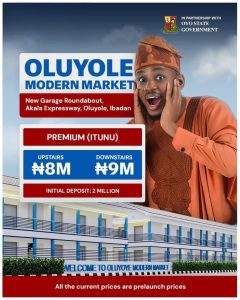 profitable commercial investment in Ibadan - Premium shops for sale at Oluyole Modern market Ibadan