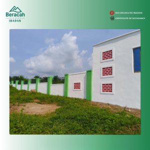 affordable land for sale in Ibadan at Beracah Gardens which is well fenced