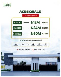 Acre deals: Affordable Land for Sale in Ibadan