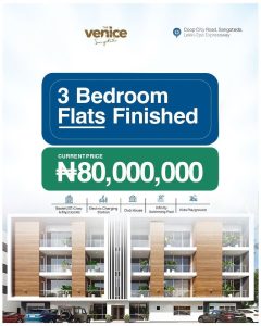 The Venice 3 bedrooms property for sale in Lagos Nigeria 