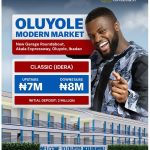 Classic shops affordably available for sale at Oluyole Modern market Ibadan