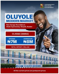 Classic shops affordably available for sale at Oluyole Modern market Ibadan
