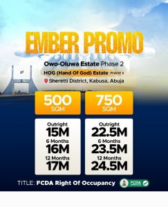 Affordable plots of land for sale in Abuja