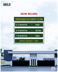 Moniya Ibandan affordable 1000SQM installment payment plan