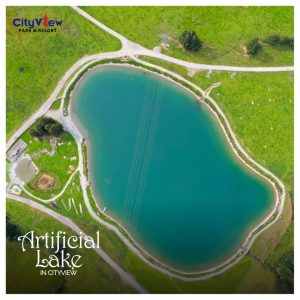 Artificial lake at City View Park and Resort estate, Gwagwalada Abuja 