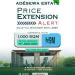Adéséwa Estate Moniya Ibadan - 1000 SQM available for sale
