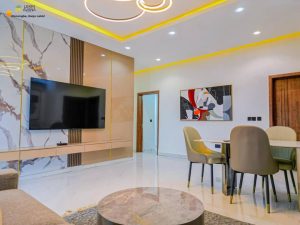 Fully furnished living room at Avana Phase 2: Homes for Sale in Lekki