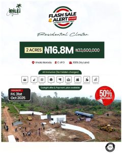 2 Acre of land for sale at Ibile Estate Imota Ikorodu Lagos 