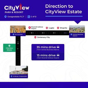 Direction/Location of City View Park and Resort Estate Gwagwalada Abuja 