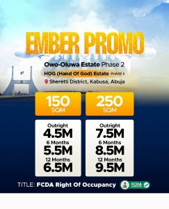 Owo Oluwa estate - Affordable Land for sale in FCT Abuja