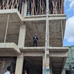 Ongoing construction at The Grosvenors Place property for sale in Ikeja Lagos