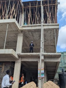 Ongoing construction at The Grosvenors Place property for sale in Ikeja Lagos