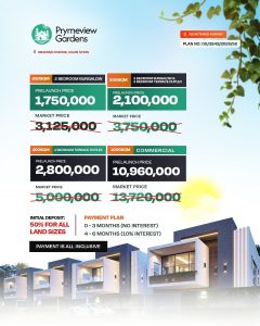 Affordable plots of land for sale in Ogun - Prymeview Gardens Estate