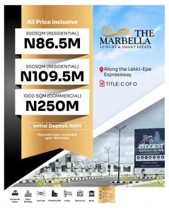 Plots for sale atMarbella estate lekki Lagos