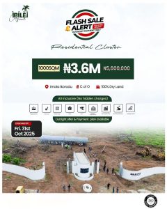 1000 SQM available for sale at Ibile Imota Ikorodu Lagos 