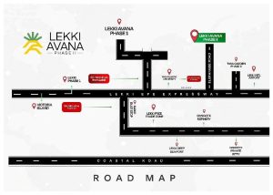 Direction or map containing directions to Lekki Avana Phase 2 