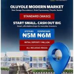 Standard Shops at Oluyole Modern market - profitable commercial investment in Ibadan