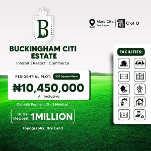 Buckingham City Estate Ilamija - Affordable 300 SQM Plots of Land for sale in Lagos