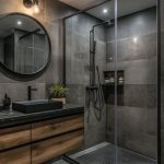 Modern bathroom and toilet at Wakefield Apartments