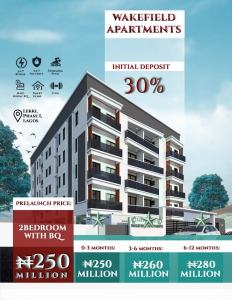 Wakefield Apartments Lekki Phase 1 - Luxury 2 Bedroom Apartments with BQ and Maid Room for sale 