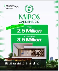 Kairos Gardens 2 New Price - Cheap plots of land for sale in Ogun State 