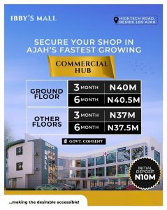 IBBY’S Mall Ajah commercial property for commercial purposes for sale