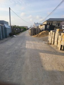 Inter locked road at oranje Apartments Lekki