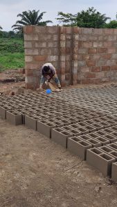 Affordable land for sale in Ijebu-Ode - construction of Apex Gardens perimeter fencing 