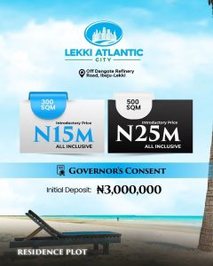 Residential plots of land for sale at Lekki Atlantic city near Dangote refinery Lagos