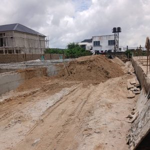 Filling of foundation of Oranje Apartments Lekki
