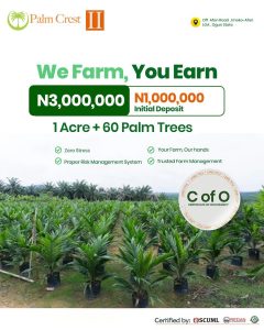 1 Acre agricultural investment in Ogun State 