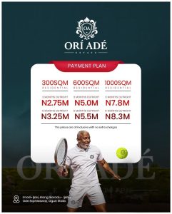 Ori Ade Estate - Affordable residential plots of land for sale in Ogun State