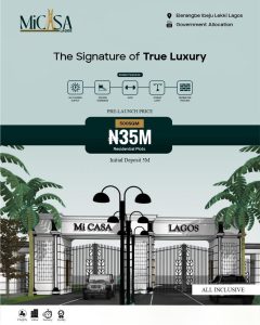 500 SQM affordable plots of land for sale in Mi Casa Lagos Ibeju Lekki