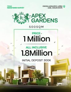 500 SQM Plots of Land for Sale in Apex Gardens 