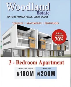 3 Bedroom Apartments for Sale at Woodland Estate Ikate Lekki