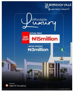 500 SQM Plots of Land for Sale at Borough Ville Estate Lugbe Abuja 