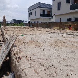 Completed foundation of Oranje Apartments Lekki - luxury 2 bedroom apartments in Lekki for sale