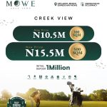 Creek view plots of land for sale at Mowe Golf Town Estate