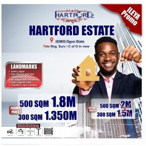 Hartford Estate - affordable land for sale in Isiwo Ogun State