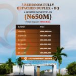 0-6 months Payment plan for 5 bedroom duplexes at Victoria Garth Castle Lekki