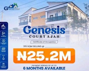 Genesis Court Estate Phase 2 - Affordable serviced Plots of Land for Sale in Ajah Lagos State. A Profitable Buy and Build Real Estate Investment Opportunity