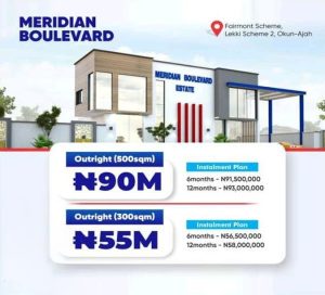 Meridian Boulevard Estate - Affordable Plots of Land for sale in Lagos Nigeria. Secure real estate investment opportunity. Buy and build