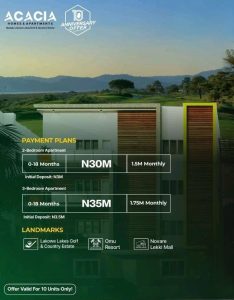 Acacia Homes and Apartments - Luxury and Affordable Residential 2 and 3 Bedroom Apartments for Sale in Lakowe, Lagos
