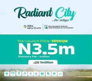 Radiant City Affordable Plots of Land for Sale in ABA, Abia State 